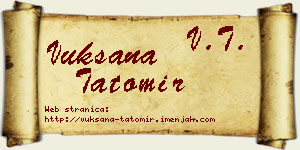 Vuksana Tatomir vizit kartica